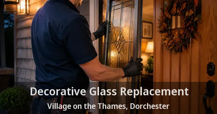 Decorative Glass Replacement Village on the Thames, Dorchester - ON