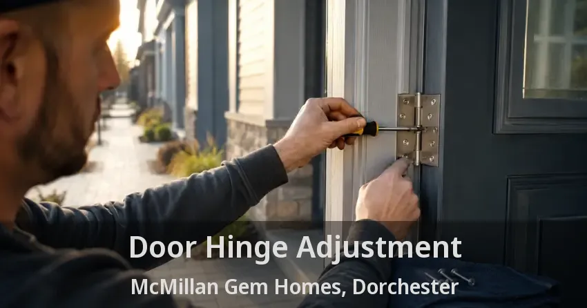 Door Hinge Adjustment McMillan Gem Homes, Dorchester - ON
