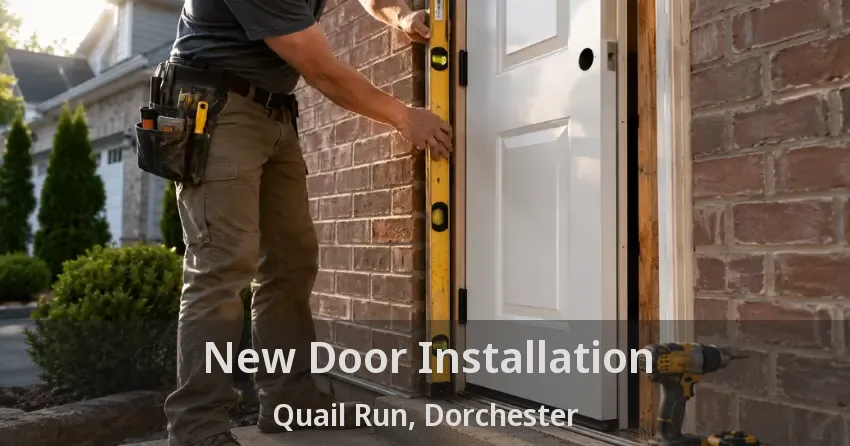 New Door Installation Quail Run, Dorchester - ON