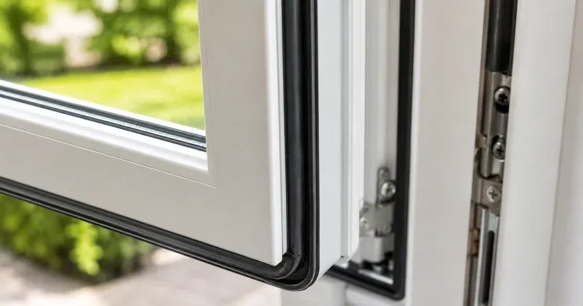 casement window cranked fully open in a Ron Allen Subdivision, Dorchester home