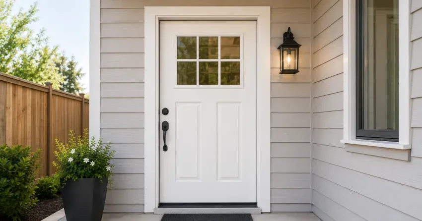 technician installing exterior door frame in Vista Woods Historical, Dorchester